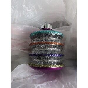 Christopher Radko Holiday Splendor Twist Spool Reflector Christmas Ornament PINK